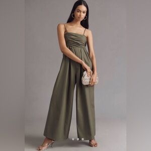 NWT!! Anthropologie Olive Green Jumpsuit